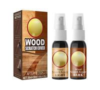 Fdit Kit de Réparation de Bois 2PCS 30ML Agent de Récupération de Rayures pour Meubles en Bois, Table, Lit, Sol, avec Couleurs Claires et Foncées, 2 Pack (Couleur des photos)