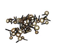 Fdit Kit de Réparation de Pointe de Canne à Pêche, 4 Tailles pour Guides de Pointe de Canne à Pêche, Anneau de Remplacement en Céramique Léger (Noir et Or)