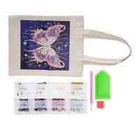 Fdit Kit de Sac de Peinture Diamant à Faire Soi-même, Sac à Main en Résine Strass, Bords Doux, Surface Délicate pour Débutants, Adultes et Enfants avec Diamants Brillants de Forme (Tissu+résine 2)