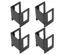 Fdit Kit de Support de Support pour Bois de Chauffage en Acier Robuste, à Bûches avec Revêtement en Poudre Noire pour Cheminée Intérieure et Extérieure, avec 32 Vis et 4