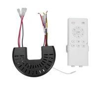Fdit Kit de Télécommande Universel pour Ventilateur de Plafond, avec Réglage à 6 Vitesses et Fonction de Synchronisation pour Un Usage Domestique, Matériau ABS, Conception Durable