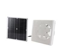 Fdit Kit de Ventilateur de Panneau Solaire 12V DC, Ventilateur D'extraction Solaire à Vent Fort, Alimentation DC pour L'extérieur, ABS + Silicium Monocristallin