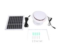 Fdit Kit de Ventilateur D'échappement à énergie Solaire, 8W IP67 Imperméable avec Support, pour la Ventilation de la Maison de Compagnie de Poulet en Serre Coop Shed