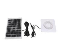Fdit Kit de Ventilateur D'échappement Solaire 6W, Ventilateur de Ventilation à Courant Solaire Ventilateur Solaire avec IP67 Imperméable pour Petit Hangar à Serre de Poulet Coop