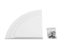 Fdit Kit d'étagères flottantes en PVC à 3 Niveaux en Coin Étagère d'angle Flottante Étagère de Rangement Murale sans étagères d'angle sans Support Visible Ensemble