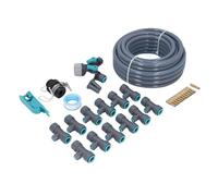 Fdit Kit D'irrigation Goutte à Goutte Automatique, Système D'arrosage Efficace pour Pelouse de Jardin avec Goutteur Réglable pour Utilisation sur Patio, Matériau PVC ABS