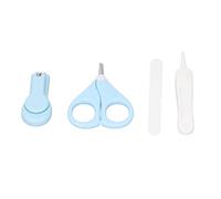 Fdit Kit D'ongles pour bébé, Ensemble D'allaitement de sécurité, Empêche les Rayures pour les Nouveau-nés avec Ciseaux, Coupe-ongles, Bleu