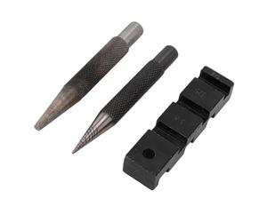 Fdit Kit D'outils de Brise-Chaîne de Tronçonneuse avec Base de Poinçon de Rivet et 20 Maillons Principaux, Kit de Réparation de Scie à Chaîne Professionnel pour Chaînes à Pas 1/4 3/8