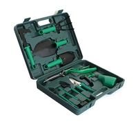 Fdit Kit D'Outils de Jardinage, Ensemble de Pelles D'élagage de Plantes en Pot, Outils de de bonsaï avec Têtes en Plastique et Métal Résistant à la Corrosion pour Le Jardinage de (Vert 10 PIÈCES)