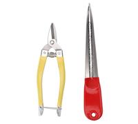 Fdit Kit D'Outils de Réparation en Osier, 2pcs Outils de Tissage de Rotin en Acier Inoxydable avec Une Prise Confortable pour la Réparation de Meubles de Vannerie