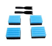 Fdit Kit grattoir et éponge pour Gril rainuré, 6 pièces | Encoche 0,44 pouce pour rainures, nylon résistant à 400°F, nettoie antiadhésif et céramique, va au lave-vaisselle