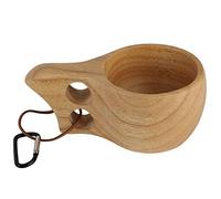 Fdit KUKSA Tasse à café en bois d'hévéa double trou 170 ml