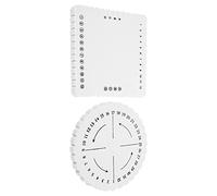 Fdit Kumihimo Lot de 2 Disques de Tressage Ronds et Carrés en EVA pour la Fabrication de Bracelets, Outil de Tissage de Cordons en macramé Japonais pour L'artisanat de Bracelets (Cercle et carré)