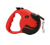 Fdit Laisse Rétractable pour Animaux de Compagnie, Ruban Télescopique Automatique pour Animaux de Compagnie avec Poignée Antidérapante et Interrupteur de Verrouillage de Frein pour (Rouge)