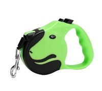 Fdit Laisse Rétractable pour Chien, Laisse de Marche Extensible pour Animaux de Compagnie, Bande en Nylon Réglable pour Chiot, Corde de Frein à Une Main pour Chiens de Petite et (Green)