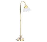 Fdit Lampadaire Miniature pour Maison de Poupée, Lumière Chaude, Mini Lampe de Style Vintage en Métal et Plastique pour Maison de Poupée, Chambre à Coucher, Décoration de Salon,