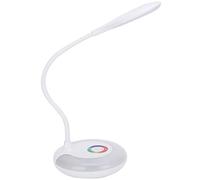 Fdit Lampe de Bureau LED avec 3 Modes d'intensité Variable et Lumières de Couleur RVB, Col de Cygne Réglable à 360°, Lampe de Table de Protection des Yeux Alimentée par USB pour la (Version