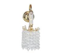 Fdit Lampe de Maison de Poupée échelle 1:12, Meuble Miniature Vintage, Décoration élégante pour Chambre à Coucher, Métal Acrylique, Pile Bouton CR1632