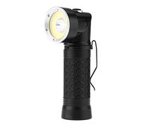 Fdit Lampe de Poche Portable T6 + COB LED Pliable Magnétique Queue Inspection Auto Réparation Camping Urgences sans Batterie