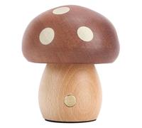 Fdit Lampe de Table de Chevet LED Champignon en Bois à Gradation Continue, Lampe de Table à Commande Tactile pour la Décoration de la Maison 3,9x3,5 Pouces