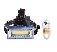 Fdit Lampe Frontale LED Super Brillante, Réglable, 3 Modes pour Camping-car, Réparation, Randonnée, Chargement USB, Plastique ABS, étanche au Quotidien (W608)