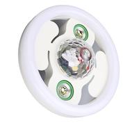 Fdit Lampe Musicale Bluetooth LED Haut-parleur sans Fil 36 W RVB Lampe à Changement de Couleur avec Télécommande Double Haut-parleurs pour Réunions de Famille et Fêtes Matériau ABS PC