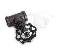 Fdit Lampe Steampunk Vintage 1/2 Pouces, Lampe de Table en Fer Noir avec Fil Blanc pour éclairage de Plomberie ou Autre éclairage