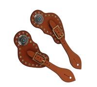 Fdit Lanière d'Éperon en Cuir Véritable, Boucle Réglable pour Équitation | Style vintage avec décoratifs, Protection des éperons, Design pratique pour bottes de cowboy