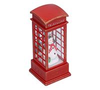 Fdit Lanterne Boule de Neige éclairée, Conception Flexible et Pratique, Excellente Apparence pour la Décoration Intérieure de Noël, Matériau PVC Durable (Bonhomme de Neige)