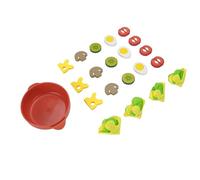Fdit Le Jouet en Assiette de Légumes Favorise L'imagination, Développe des Compétences Pratiques, Ensemble de Jouets de Cuisine Réalistes pour Les Activités Préscolaires, Bois + Planche de densité