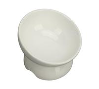 Fdit Les Bols de Nourriture pour Chats en Céramique Surélevés Protègent Les Animaux de Compagnie Bol Moderne pour Animaux de Compagnie pour Les Fournitures de Chat (White)