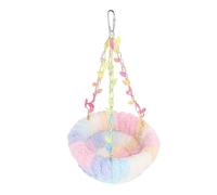 Fdit Lit Balançoire Confortable pour Oiseaux, Maison Chaude pour Perroquets, Polaire Corail + Plastique + Métal