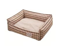 Fdit Lit pour Animal de Compagnie, Lit Rectangulaire pour Chat et Chien avec Bords Surélevés et Fond Antidérapant, Housse Amovible à Fermeture (75x60cm / 29,53x23,62 Pouces (pour Les Animaux de)