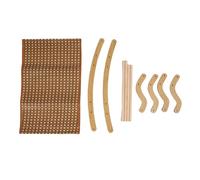 Fdit Lit pour Chat Refroidissant surélevé en Rotin en Bois de qualité Supérieure, Tapis Amovible et Lavable, Conception Peu Encombrante pour Chats Toutes Saisons, Lit surélevé Robuste pour Animaux