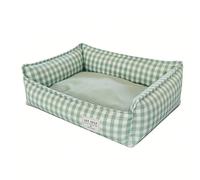 Fdit Lit pour Chien Lavable, Lit pour Chiot Rectangulaire Respirant à Carreaux, Petit canapé pour Chat avec Housse Amovible pour Chiens et (75x60cm / 29,53x23,62 Pouces (pour Les Animaux de)