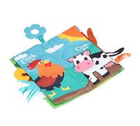 Fdit Livre en Tissu d'animaux de Dessin animé aux Couleurs Vives, Jouet éducatif, Améliore la capacité Cognitive pour Développer Les Compétences de Communication