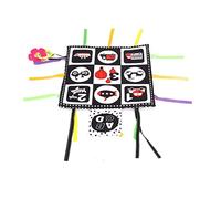 Fdit Livre Jouet Exquis en Tissu Doux Noir et Blanc à Contraste élevé avec Papier Sonore, Idéal pour le Développement Rapide du Cerveau, pour à la Maison, Matériau Doux pour la Peau (Transport)