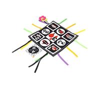 Fdit Livre pour bébé Noir et Blanc à Contraste élevé avec Anneau de Dentition avec Son Amusant Qui Stimule Le Développement du Optique, pour la Maison ou Les Voyages, Matériau Doux et Durable