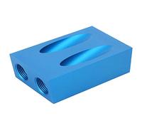 Fdit Localisateur de Trous Obliques en Alliage D'aluminium avec Positionnement à 15 Degrés pour Forets Multi-tailles 6/8/10 Mm Kit de Positionnement de Perçage pour le Travail du Bois