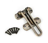 Fdit Loquet en Alliage de Zinc Loquet Verrou de Porte Chaîne de Sécurité Verrouillage de Serrure de Limiteur pour Porte de Fenêtre Placard(Bronze)