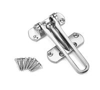 Fdit Loquet en Alliage de Zinc Loquet Verrou de Porte Chaîne de Sécurité Verrouillage de Serrure de Limiteur pour Porte de Fenêtre Placard(Argent)