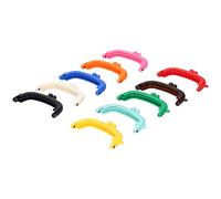 Fdit Lot de 10 Cadres de Sac à Main en Plastique, Beau Style Rétro avec Trous de Couture pour la Fabrication de Sacs à Main, Légers et Faciles à Installer, 8,5 Cm, Multicolores