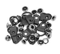 Fdit Lot de 100 crochets de lacet noir mat 9x14mm, rivets de boucle à œillet en D pour bottes de randonnée boucles sacs à main