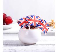 Fdit Lot de 100 Mini Drapeaux Union Jack, Drapeaux Britanniques Cure-dents de qualité Supérieure pour les Célébrations, Décoration Idéale pour les Fêtes de Jardin et de Rue, Taille 25 X 35 Mm