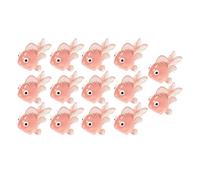 Fdit Lot de 14 Petites Figurines Flottantes en Caoutchouc Souple TPR pour Apprentissage de la Baignoire, Comptage, Jeu de Carnaval, Décorations de Projet Scolaire (Orange)
