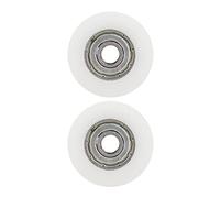 Fdit Lot de 2 Roues de Rechange pour Serre, Roues Coulissantes en Plastique de 30 Mm de Diamètre avec Boulons, écrous, Joints pour Serres Elite, Jardin, échange de Pièces Anciennes ou