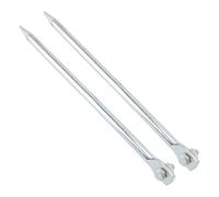 Fdit Lot de 2 Tiges de Terre en Fer plaqué Cuivre avec Connexion Filetée pour Clôtures électriques, Antennes Paraboliques, 12 X 300 Mm