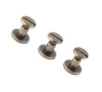 Fdit Lot de 20 rivets en laiton avec tête plate couleur pour réparation de vêtements, 20 x 8 mm, écrous de cuivre (6,5 MM)