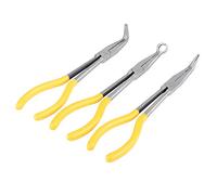 Fdit Lot de 3 pinces à bec extra long de 28,9 cm, 45/90 degrés, pince à bec courbé en forme de O (3 pièces)