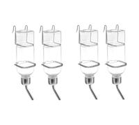 Fdit Lot de 4 Bouteilles d'eau pour Petits Animaux, Distributeur d'eau sans Goutte pour Cage de Lapin, Hamster, avec Joint à Roulement à Billes en Acier Inoxydable, pour (Grande Taille)
